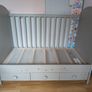 Grey ikea cot with drawers 65x123 cm Image 3