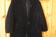 Zara Faux Fur Jet Black Jacket Coat. Immaculate. Size 14 Medium to a Large.