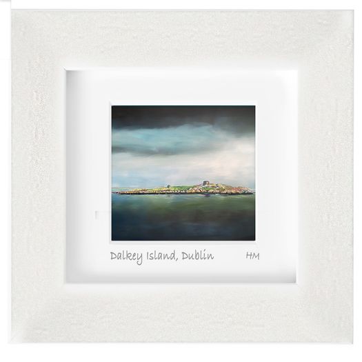4" Square framed prints of Dublin Seascapes, B, by artist Helen Mathews