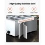 220v 3 pin plug NEW Commercial Food Warmer, 1500W Electric Stainless Steel BAIN MARIE Steam Warmer with Lid, 6-Pan Image 4