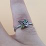 Vintage 925 Sterling Silver Multi-Color Tourmaline Butterfly Shape Rings Lot of 3 Image 5