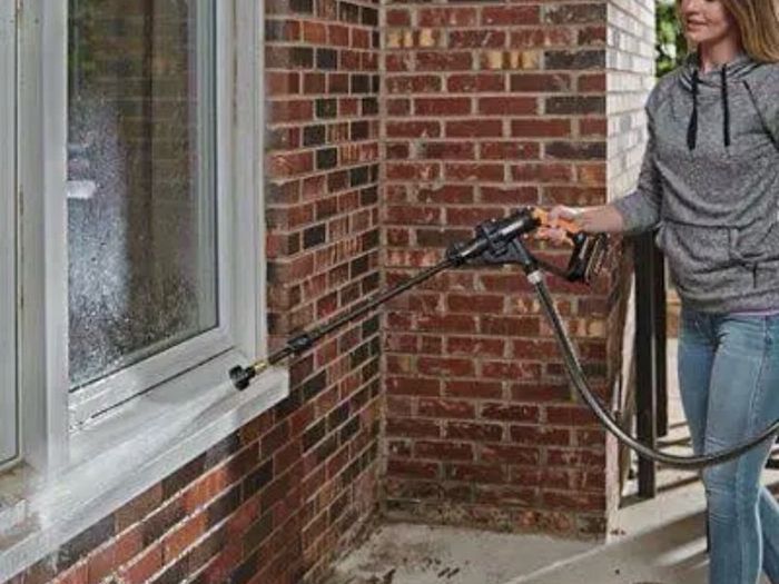 Worx PowerShare Hydroshot portable pressure cleaner.