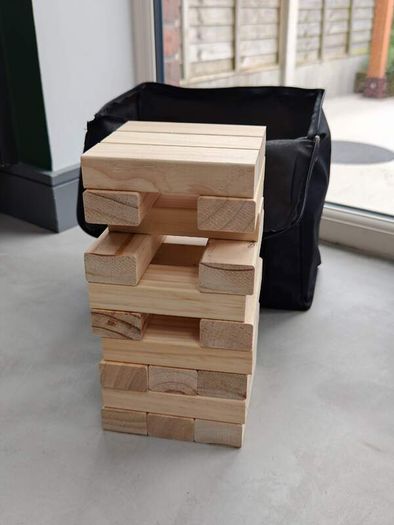 Giant Wooden Tumbling Tower Block Game (Jenga) with Carry Bag