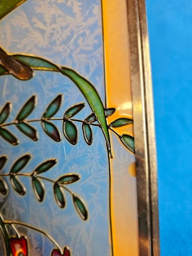 Tiffany Style Stained Glass Butterfly Panel - Window Hanging / Suncatcher  , window decoration