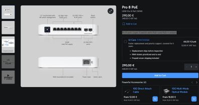 unifi pro 8 PoE switch