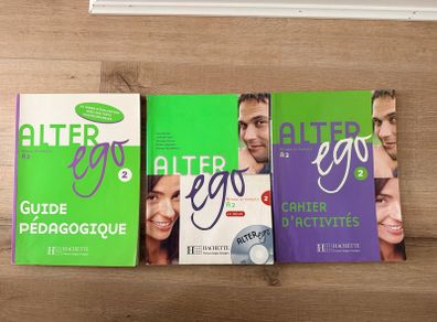Alter Ego A2 - French learning textbook + workbook + teacher book