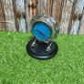Vintage Majak Desk Clock Soviet Crystal Glass Clock USSR Mechanical Wind Up 1970s Not Working Parts Repair Image 4