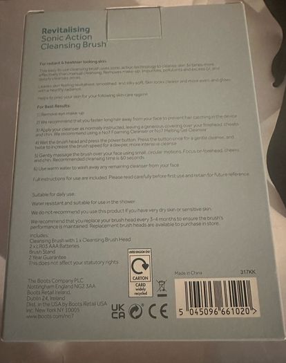 No7 Radiant Results Revitalising Sonic Action Cleansing Brush