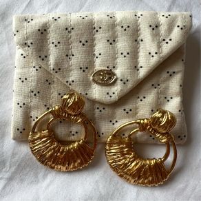 Sezane gold coloured Joe earrings