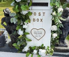 White Wedding Post Box