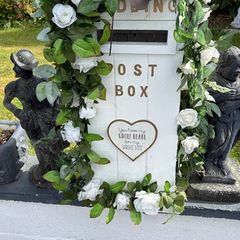 White Wedding Post Box