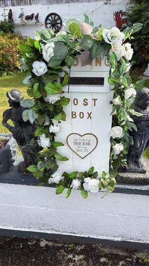 White Wedding Post Box