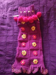 Beautiful New Handknitted Dog Coat