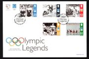 2004 Isle of Man Olympic Games Athens Olympic Legends Commemorative Stamps First Day Cover (FDC)