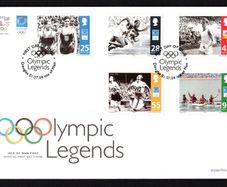 2004 Isle of Man Olympic Games Athens Olympic Legends Commemorative Stamps First Day Cover (FDC)