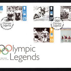 2004 Isle of Man Olympic Games Athens Olympic Legends Commemorative Stamps First Day Cover (FDC)