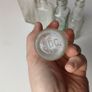 243 - Set of 5 Vintage Clear Glass Cork Top Collectible Decorative Bottles Image 3