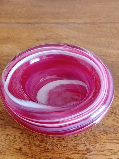 Signed Veletta Glass Pin Dish