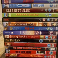 Musical Movie Dvd Collection Bundle Lot Annie Fame Oliver! Wizard Of Oz Etc