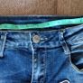 Girls denim cotton jeans with patches in very good condition 26 inch waist and 37 inch full length see last three photos for exact measurements FREE STANDARD POSTAGE INCLUDED Image 4