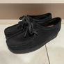 womens shoes Clarks WALLABEE BLACK SUEDE size 5 brand new Image 2