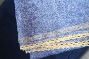 Large Jersey Cotton Wrap + Snood Scarf Crochet Edged