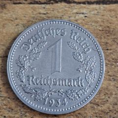 German Empire, Germany, 1 Reichsmark 1934 E