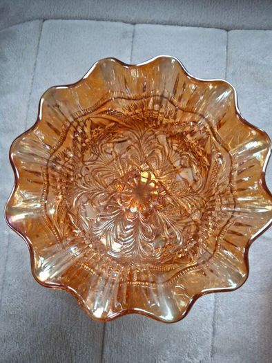Carnival Glass 1950's Sugar Bowl and Milk Jug