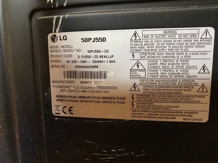 LG 50" Plasma