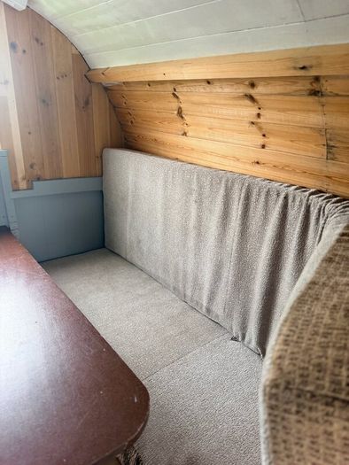 Ex slatterys horse drawn bow top caravan