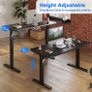 Height Adjustable Electric Standing Desk Frame Two-Stage with Heavy Duty Steel Stand up Desk Computer Desk with Automatic Memory Smart Pannel AVAILABLE IN BLACK/WHITE (FREE POSTAGE) Image 3