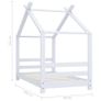 Kids Bed Frame White Solid Pine Wood 70x140 cm Image 7