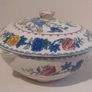 Fabulous Vintage Masons Ironstone Lidded Two Handled Round Shaped Tureen or Vegetable Dish in the Regency Pattern - Unusual Shaped Piece, Circa 1940 Image 3