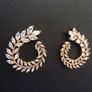 Vintage Style Crystal Rose Gold Earrings Image 3