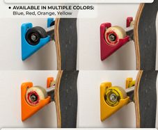 3D Printed Skateboard Wall Mount Holder - Multiple Colours