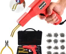 150W Plastic Welding Machine Car Bumper Repair Kit, 800Pcs Hot Staples Welding Repairing Machine, Plastic Welder Hot Staple Gun for Car Parts/Kayak/Canoe,Plier,Flat/Outside Inside Corner/Wave Staples