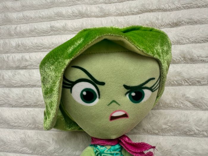 Disgust Soft Toy Plush Inside Out 2 approx. 30 cm. Used Loose Head Please see photos