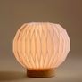 Asda Origami Paper Table Lamp With Wood-Effect Base Image 2