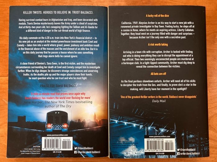 2 Large David Baldacci Books