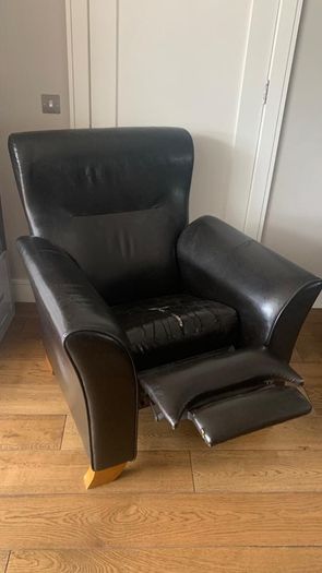 Bespoke solid armchair in need of repair