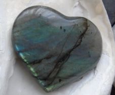 Labradorite heart crystal, Gemstones, Crystals, Labradorite