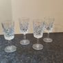Set Of 4 Crystal Goblets 4 Glasses Wine Port Vintage Image 5