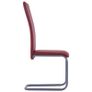 Cantilever Dining Chairs 4 pcs Red Faux Leather Image 5