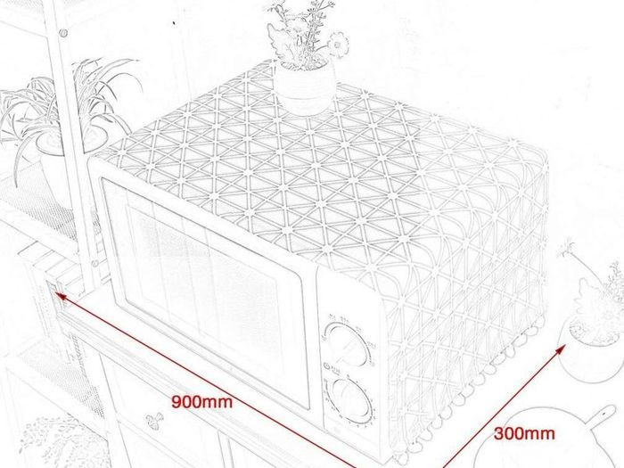 Microwave Dust Proof Cover,Microwave Oven Accessory Protective Cover Dust-Proof Covers Hood Home Decor Microwave Anti-Oil Towel
