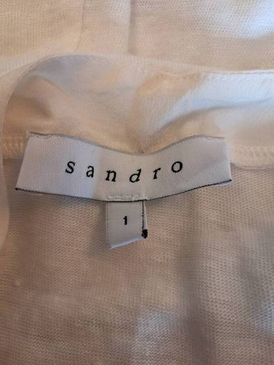 SANDRO Linen and Silk Top