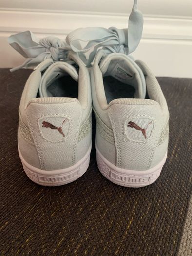 Grey Puma Basket Runners