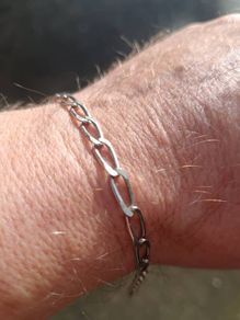 Sterling Silver Unisex Flat Link Bracelet