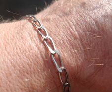 Sterling Silver Unisex Flat Link Bracelet
