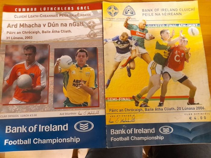 GAA various All Ireland SFC quarter and semi finals programmes