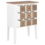 Sideboard White 54x30x80 cm Solid Wood Image 8